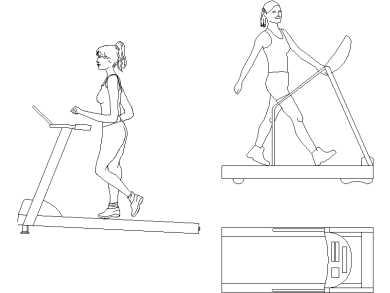 Chicas en cintas de correr