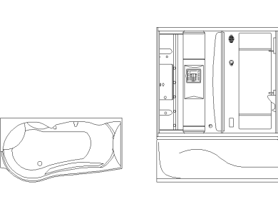 Descargar bloques DWG de cabinas de hidromasaje modelos en planta y alzado
