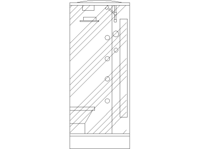 Descargar cabinas de ducha en AutoCAD Bloques DWG en alzado y vista lateral