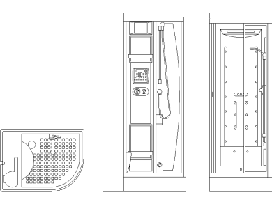 Descarga DWG de cabinas de hidromasaje con detalles en grifería y mampara