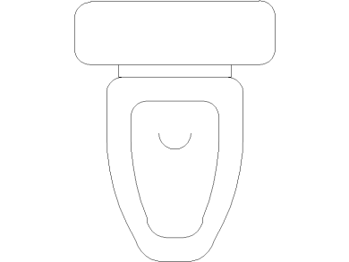 Inodoro vista en planta 05