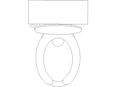 Inodoro vista en planta 07