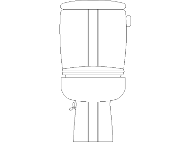 Inodoro 4 vista frontal alzado