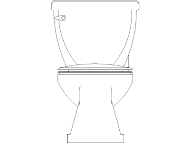 Inodoros y WC vista frontal o alzado