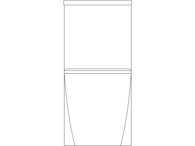 inodoro diseño moderno vista frontal