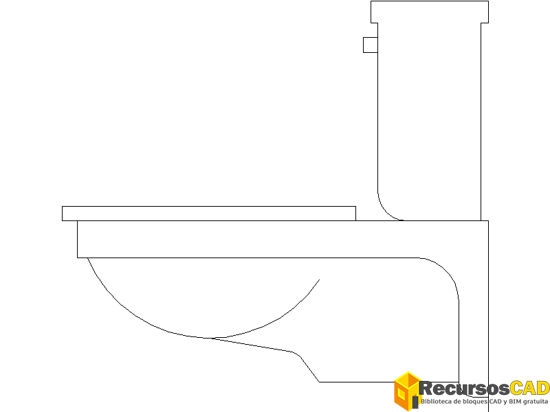 Inodoro 17 suspendido RecursosCAD