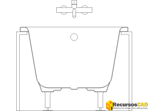 Bloques CAD Bañeras Empotradas con Grifería