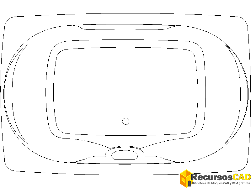 Bañera rectangular pequeña