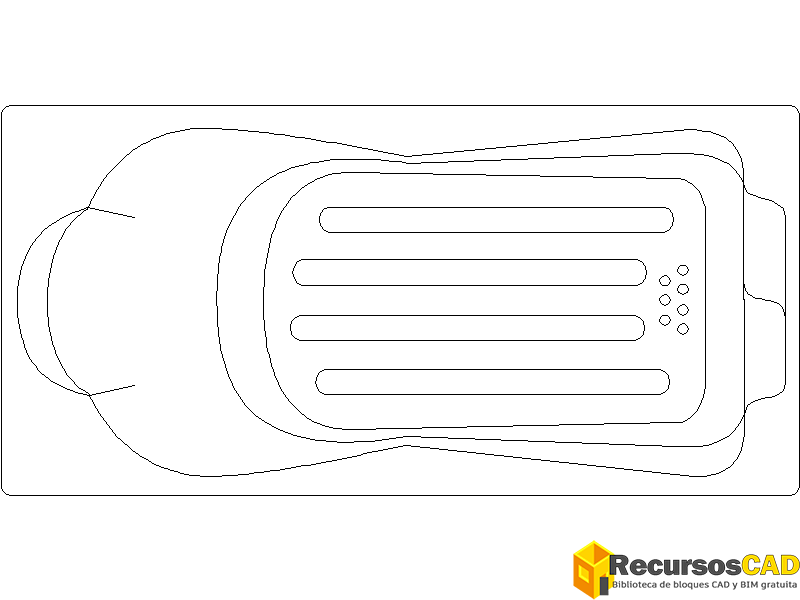 Bañera rectangular diseño moderno