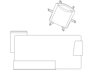 escritorio con silla