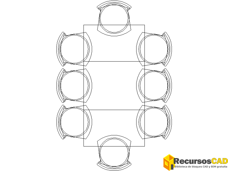 Mesa de con 8 sillas