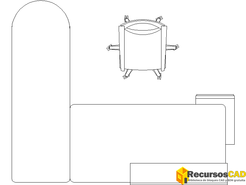 escritorio rinconero con silla