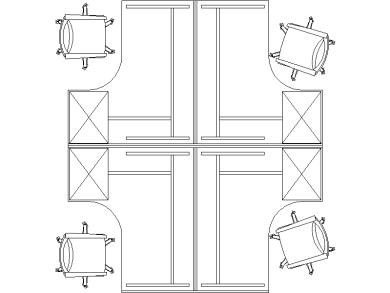 mesas puestos de trabajos