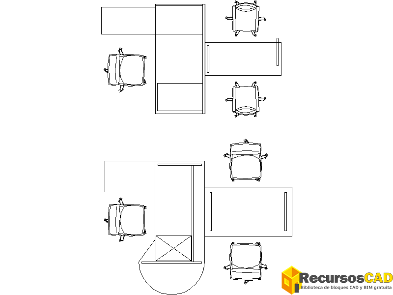 Mesas puestos de trabajos
