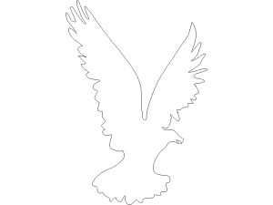 Bloque DWG de ave volando para AutoCAD