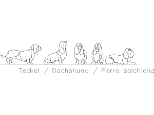 Descargar Perro Salchicha AutoCAD DWG Gratis – Bloque 2D