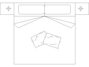 cama matrimonio con mesitas de noche
