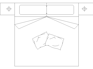 cama matrimonio con mesitas de noche