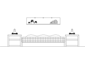 Cama vista frontal