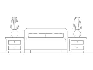 Cama vista frontal