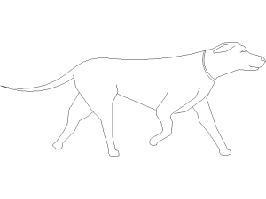 Bloque DWG de perro corriendo para AutoCAD