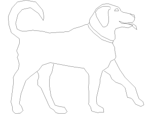 Silueta de perro en formato DWG para AutoCAD