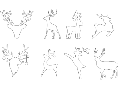 Silueta de renos