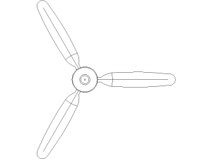 Descargar ventilador 3 aspas AutoCAD DWG Gratis – plano 2D