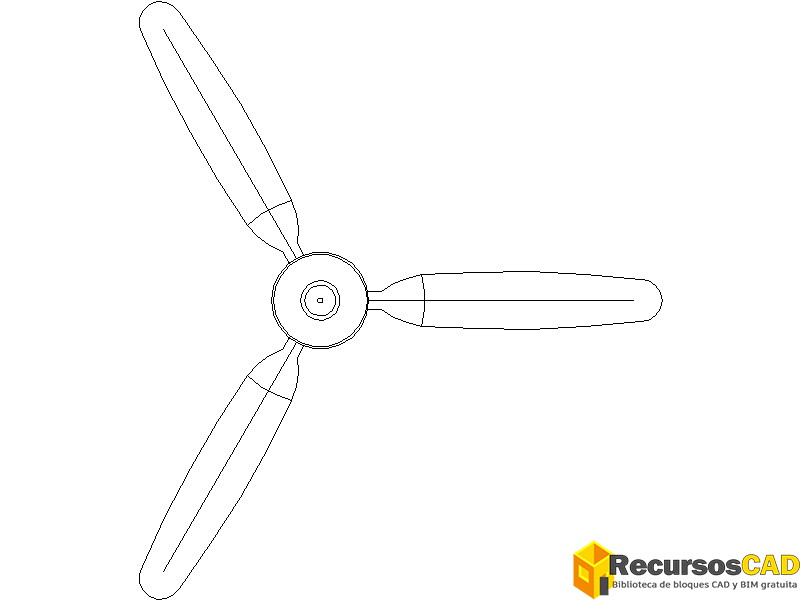 bloques AutoCAD de ventiladores de techo en formato DWG
