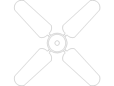 bloques AutoCAD de ventiladores de techo en formato DWG
