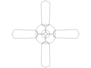 Descargar ventilador techo AutoCAD DWG Gratis – plano 2D