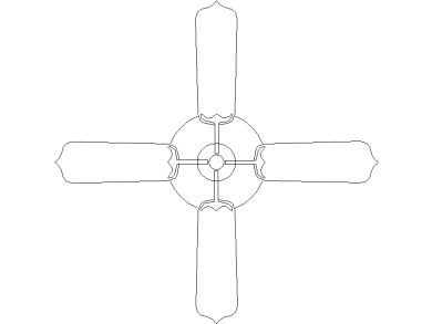 bloques AutoCAD de ventiladores de techo en formato DWG