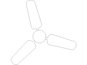 Descargar Ventilador Techo AutoCAD DWG Gratis – Plano 2D