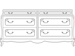 Cómoda Clásica de Seis Cajones