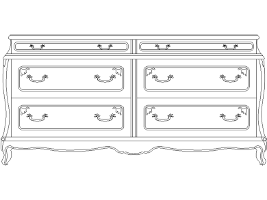 Cómoda Clásica de Seis Cajones