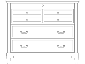 Cómoda Clásica de Madera con Múltiples Cajones