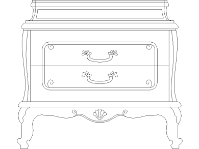 Mesa Auxiliar Clásica con Cajones