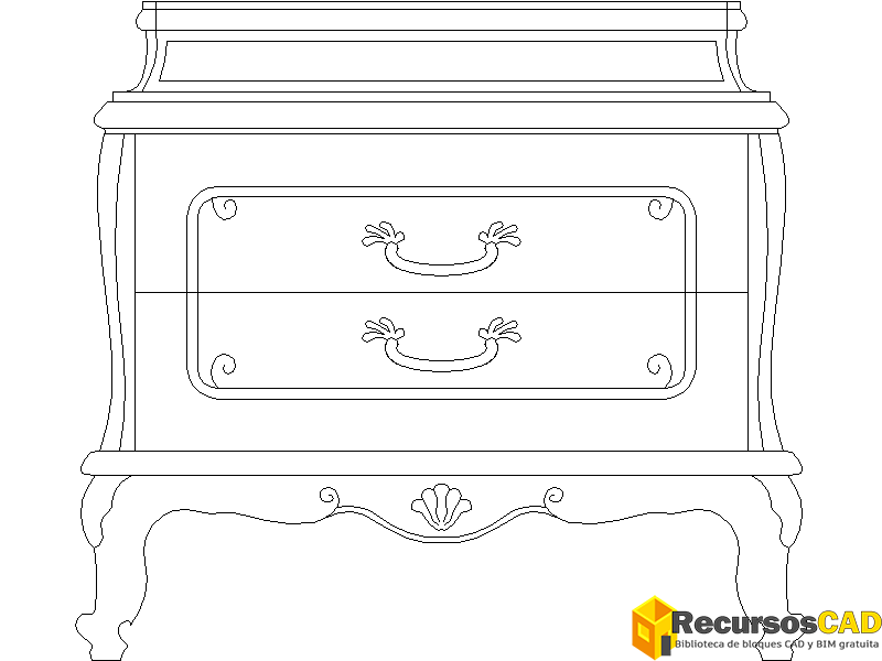 Mesa Auxiliar Clásica con Cajones