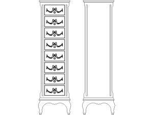 Chiffonier Clásico con Cajones Decorativos