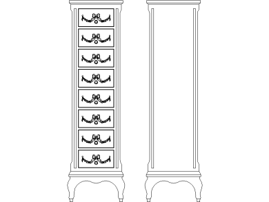 Chiffonier Clásico con Cajones Decorativos