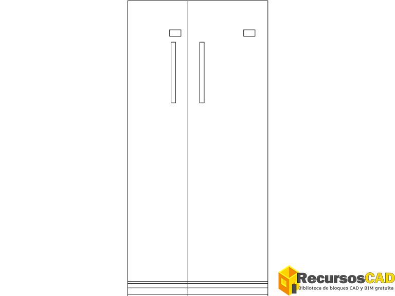 Bloques AutoCAD de frigoríficos y neveras en formato DWG - RecursosCAD