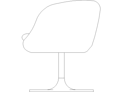 Silla giratoria de oficina vista posterior