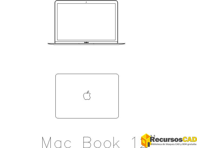 Apple Computer Autocad Bloques AutoCAD de MacBook Pro, iMac y periféricos Apple en DWG ...