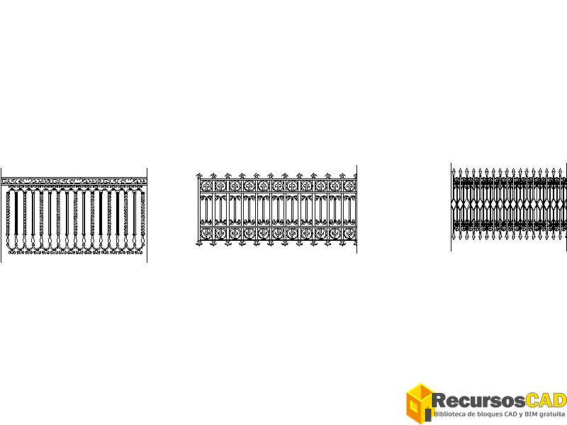 barandillas vallas autocad dwg dwg autocad bloque cad