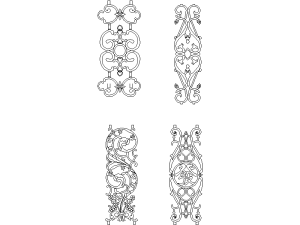 Descargar Rejas Ornamentales AutoCAD DWG Gratis – Forja 2D