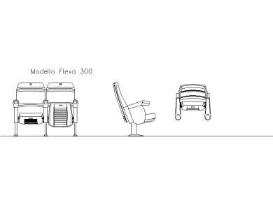 Butaca Flexa 300: Bloques CAD DWG gratis para AutoCAD