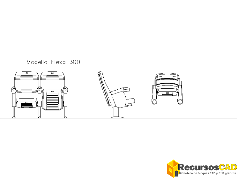 Butacas Para Cine O Teatro RecursosCAD Butacas para cine o teatro recursoscad