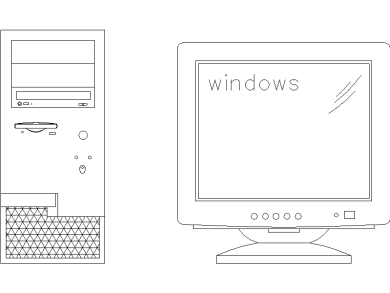 bloque autocad Computadora-01