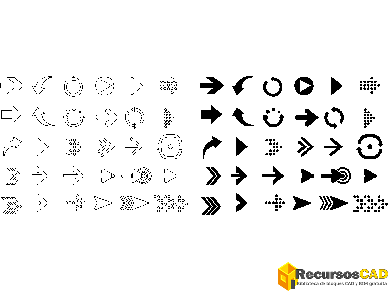 Simbologia iconos de flechas