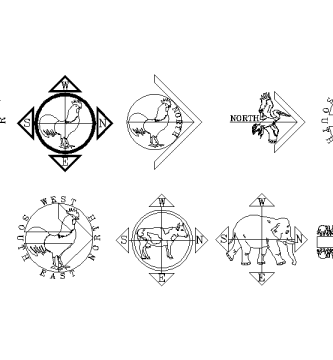 Dibujo símbolo Norte en AutoCAD
